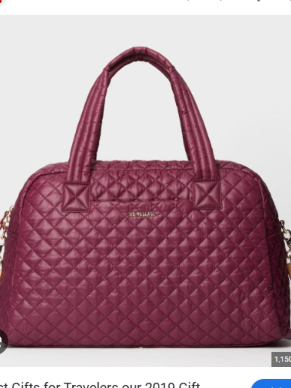 MZ WALLACE Jim Travel Bag - Wild Plum